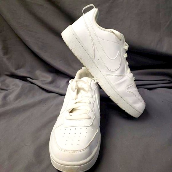 Nike Other - Nike Court Vision White Leather‎ Shoes Size 7Y